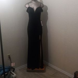 Black Long off the Shoulder Dress